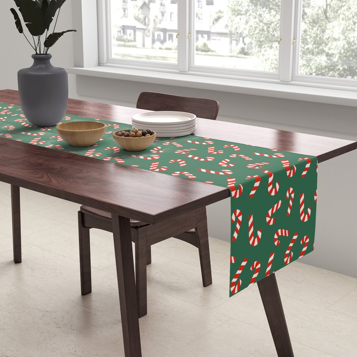Candy Canes - Green Table Runner Gallery Image 2