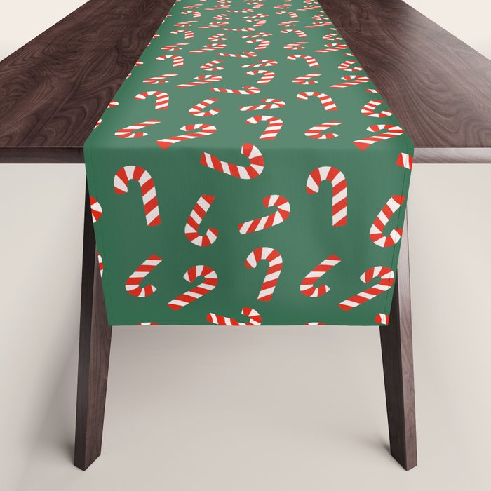 Candy Canes - Green Table Runner Gallery Image 1