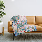Scandinavian Folk Art Mandala  Throw Blanket Gallery Image 1