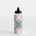 Scandinavian Folk Art Mandala  Water Bottle Gallery Image 3