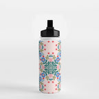 Scandinavian Folk Art Mandala  Water Bottle Gallery Image 2