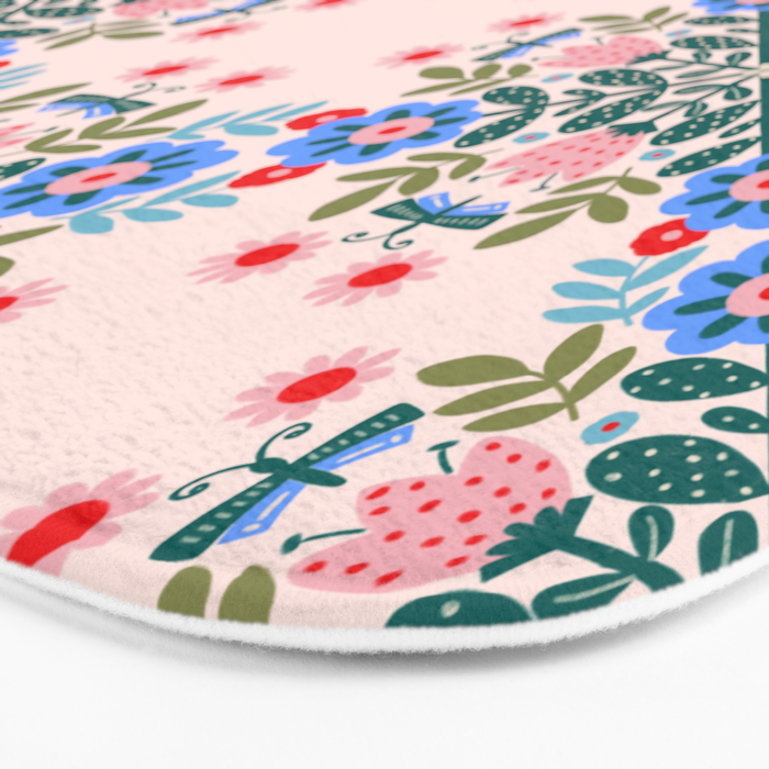 Scandinavian Folk Art Mandala  Bath Mat Gallery Image 3