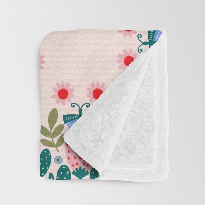 Scandinavian Folk Art Mandala  Throw Blanket Gallery Image 3
