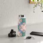 Scandinavian Folk Art Mandala  Water Bottle Gallery Image 4