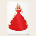 Christmas Doll in Red Dress Vector Art Cutting Board Gallery Image 1
