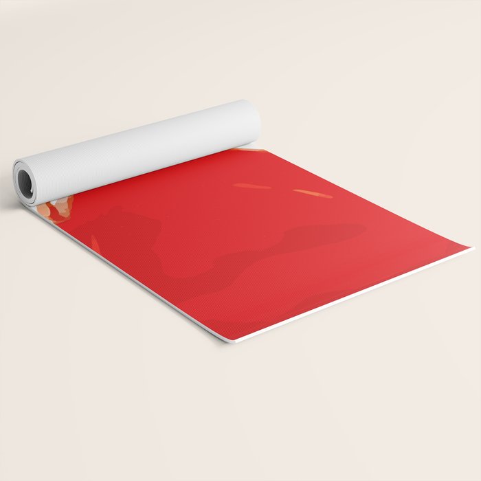 Christmas Doll in Red Dress Vector Art Yoga Mat Gallery Image 2