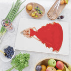 Christmas Doll in Red Dress Vector Art Cutting Board Gallery Image 2