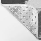 Black Brushstrokes Abstract Ink Painting Bath Mat Gallery Image 2