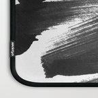 Black Brushstrokes Abstract Ink Painting Laptop Sleeve Gallery Image 3