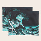 The Great Wave : Dark Teal Placemat Gallery Image 1