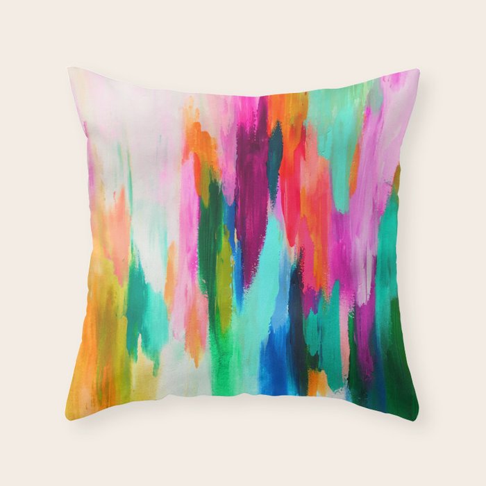 EttaVee Brush Strokes no.69 Vertical Throw Pillow Gallery Image 6