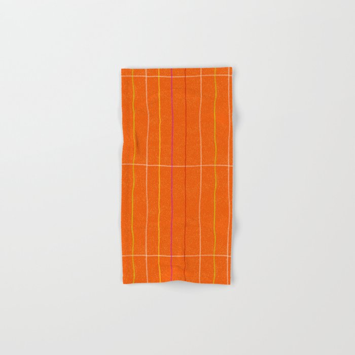 Textured Picnic Pattern in Poppy Red Bath Towel Gallery Image 1