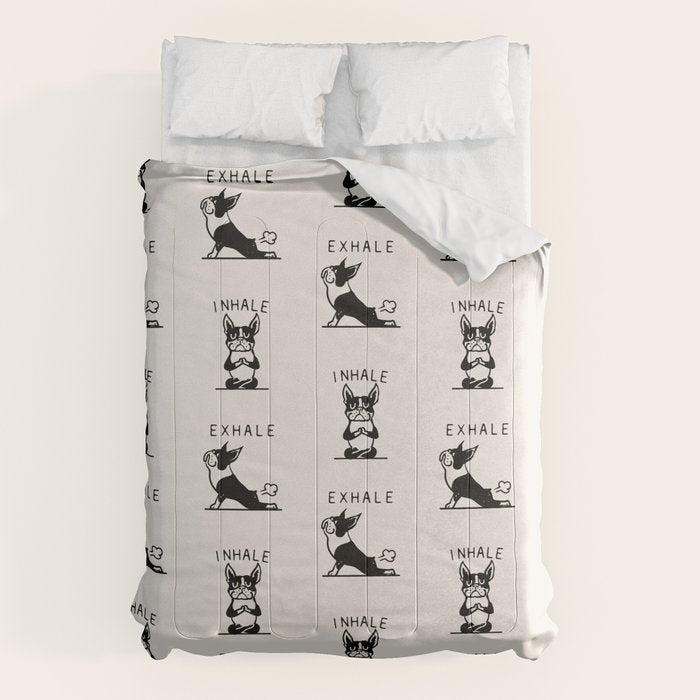 Inhale Exhale Boston Terrier Comforter Gallery Image 6