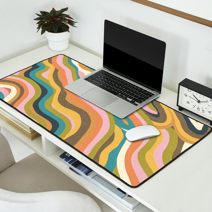 Rainbow Marble Desk Mat Gallery Image 2