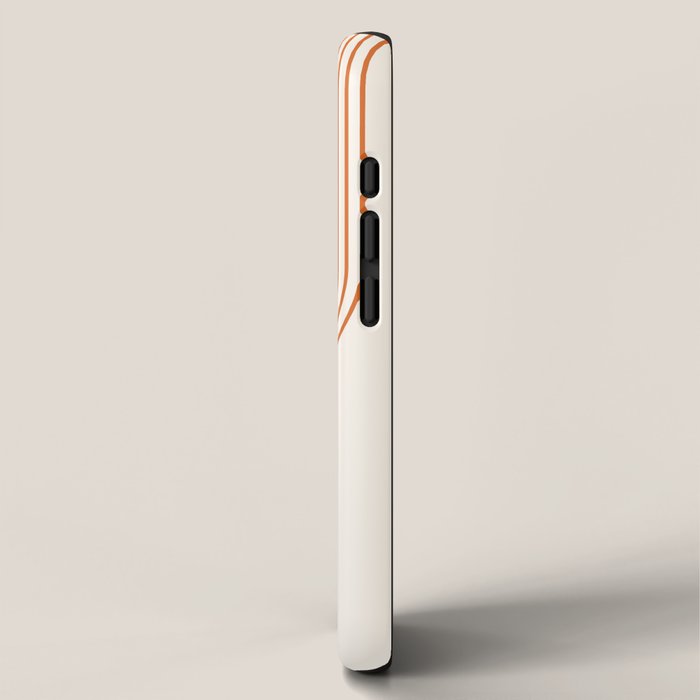 Mid Century Modern Geometric 199.2 in Navy Blue Orange iPhone Case Gallery Image 2