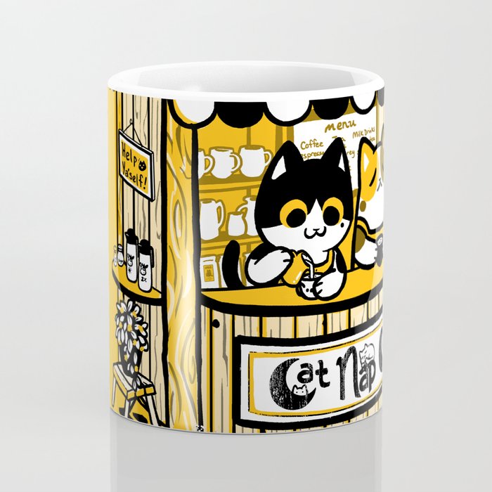 Cat Nap Cafe Coffee Mug Gallery Image 4