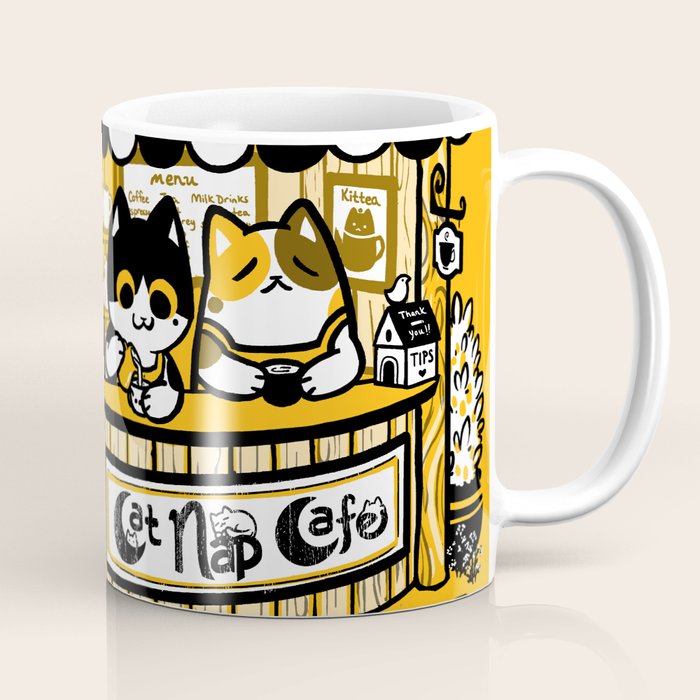 Cat Nap Cafe Coffee Mug Gallery Image 1