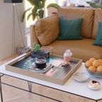 Phases of the moon color time-lapse photography - photographic art print Serving Tray Gallery Image 2