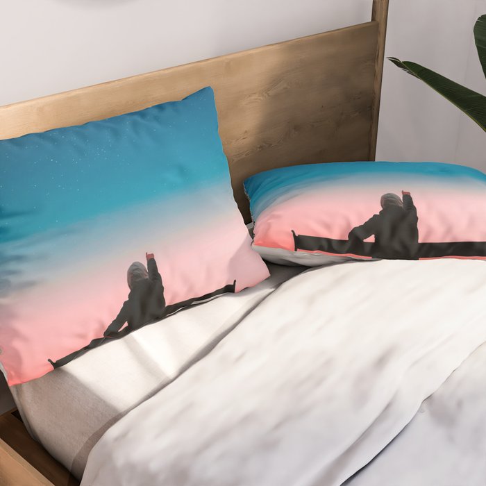 Phases of the moon color time-lapse photography - photographic art print Pillow Sham Gallery Image 2