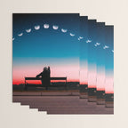 Phases of the moon color time-lapse photography - photographic art print Wrapping Paper Gallery Image 3