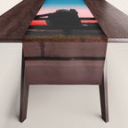 Phases of the moon color time-lapse photography - photographic art print Table Runner Gallery Image 1