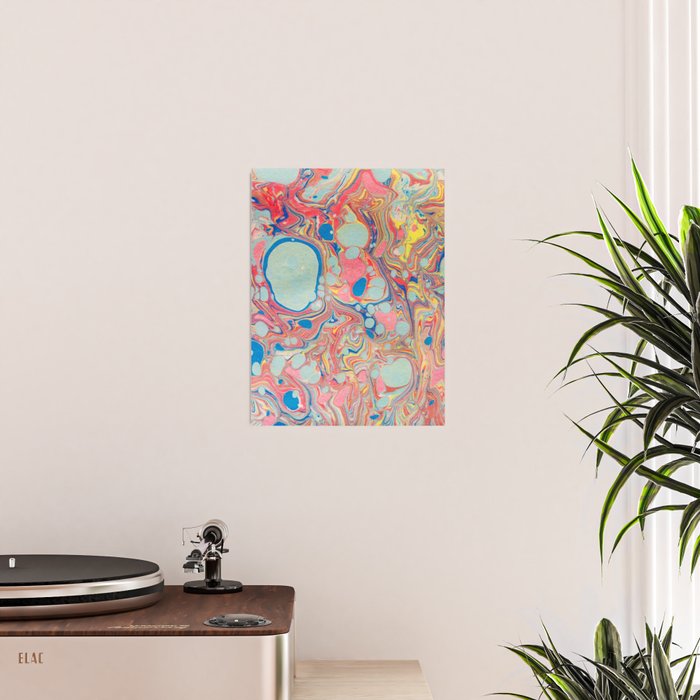 Bubblegum Candy Colors Jawbreaker Layers Pour painting Liquid Colors Funky Psychedelic Lava Lamp Poster Gallery Image 2