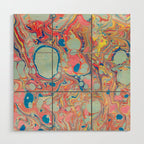 Bubblegum Candy Colors Jawbreaker Layers Pour painting Liquid Colors Funky Psychedelic Lava Lamp Wood Wall Art Gallery Image 1