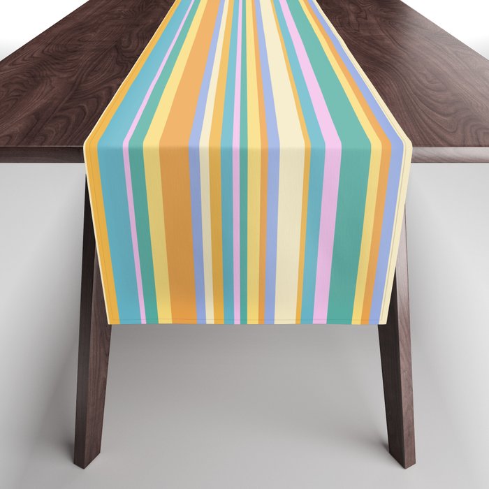 Classic Stripes XXIV - 90s Summer Table Runner Gallery Image 1