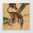 Minhwa Korean Ugly Tiger  Wood Wall Art Gallery Image 1