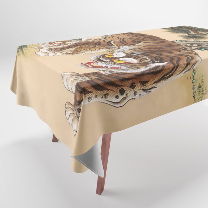 Minhwa Korean Ugly Tiger  Tablecloth Gallery Image 1