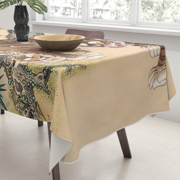 Minhwa Korean Ugly Tiger  Tablecloth Gallery Image 3