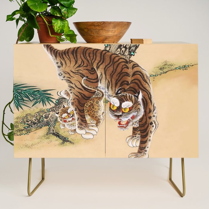 Minhwa Korean Ugly Tiger  Credenza Gallery Image 1