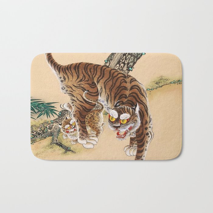 Minhwa Korean Ugly Tiger  Bath Mat Gallery Image 1