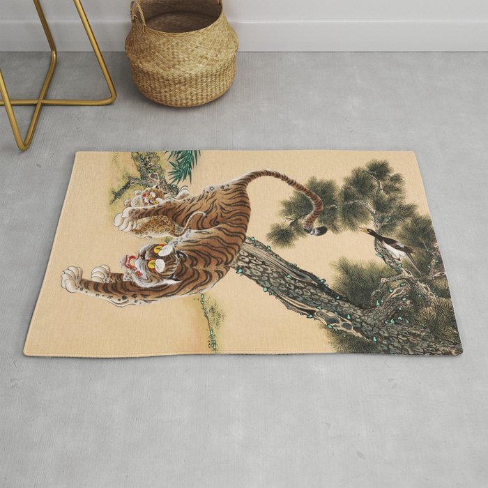 Minhwa Korean Ugly Tiger  Rug Gallery Image 1