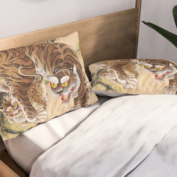 Minhwa Korean Ugly Tiger  Pillow Sham Gallery Image 2