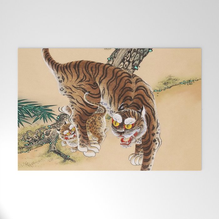 Minhwa Korean Ugly Tiger  Welcome Mat Gallery Image 1