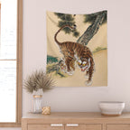 Minhwa Korean Ugly Tiger  Wall Tapestry Gallery Image 2