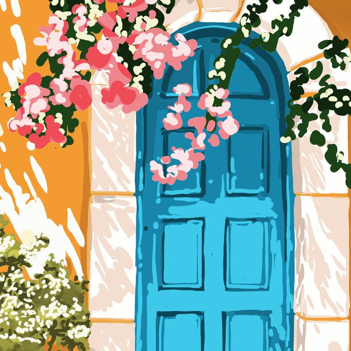 Oh The Places You Will Go | Spanish Bougainvillea Villa architecture Buildings | Boho Summer Travel Coffee Mug Gallery Image 2