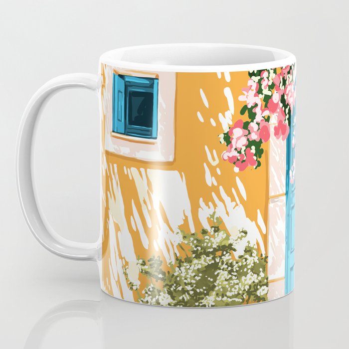 Oh The Places You Will Go | Spanish Bougainvillea Villa architecture Buildings | Boho Summer Travel Coffee Mug Gallery Image 3