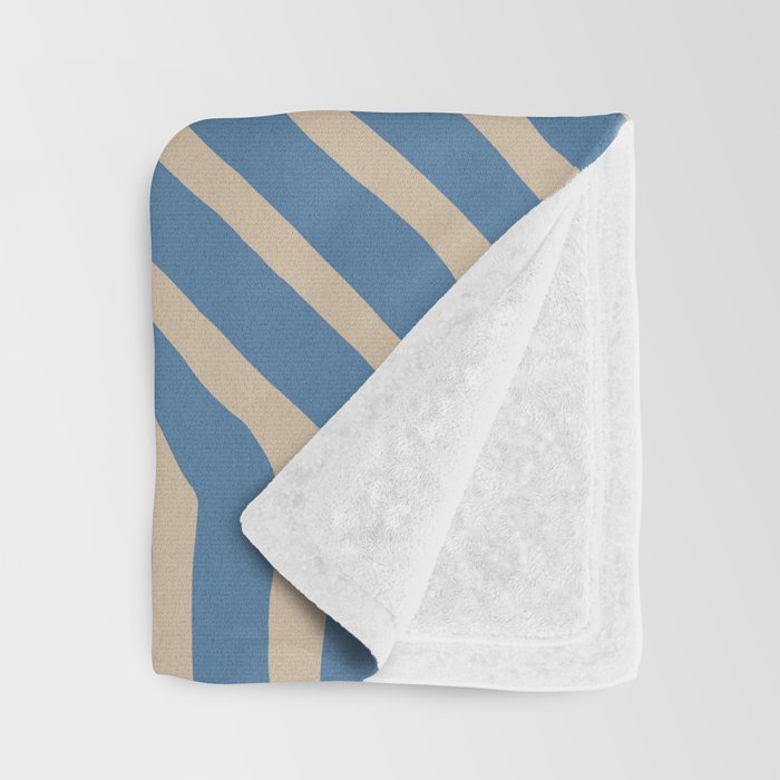 Towa in denim blue Throw Blanket Gallery Image 3