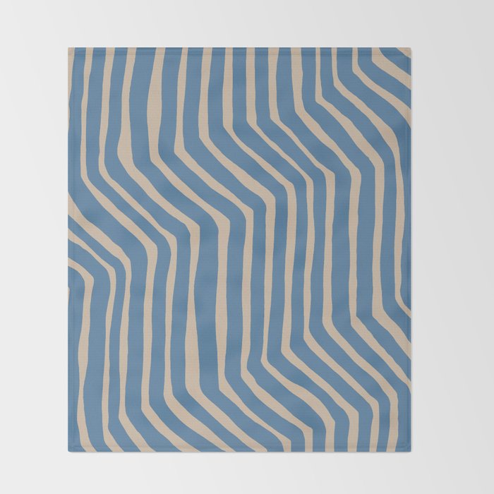 Towa in denim blue Throw Blanket Gallery Image 2