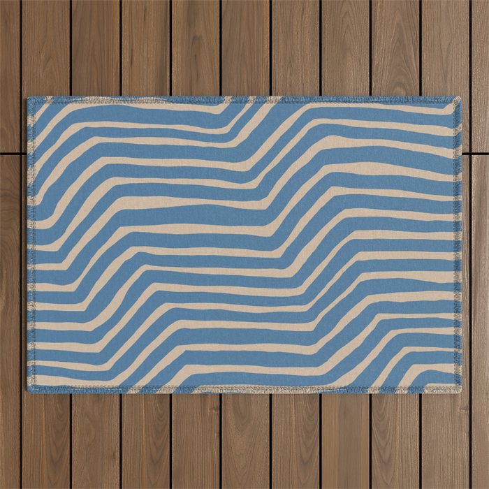 Towa in denim blue Outdoor Rug Gallery Image 1