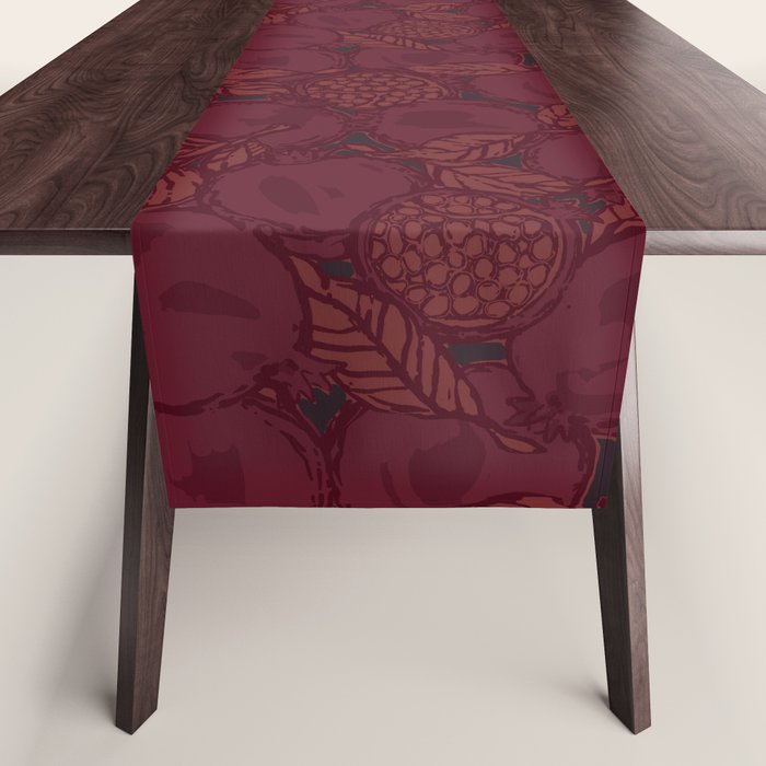 Red Pomegranates Table Runner Gallery Image 1
