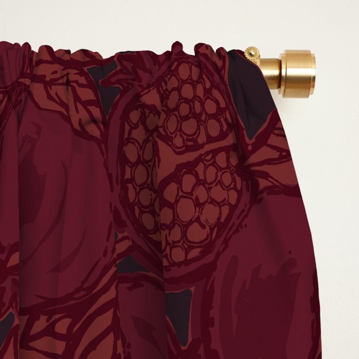 Red Pomegranates Window Curtain Gallery Image 2