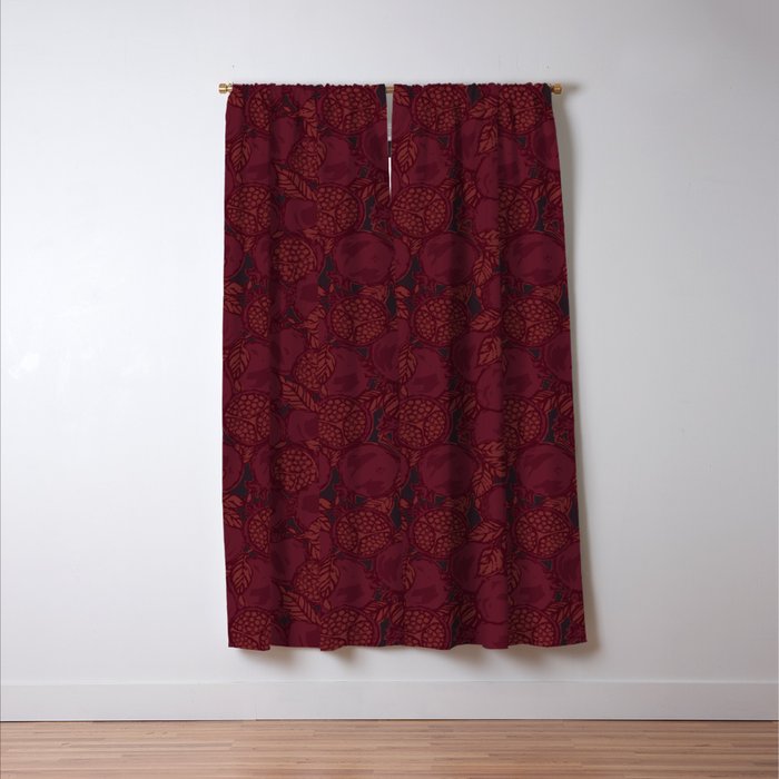 Red Pomegranates Window Curtain Gallery Image 3