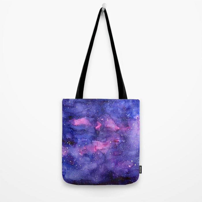 Galaxy Pattern Watercolor Tote Bag Gallery Image 2