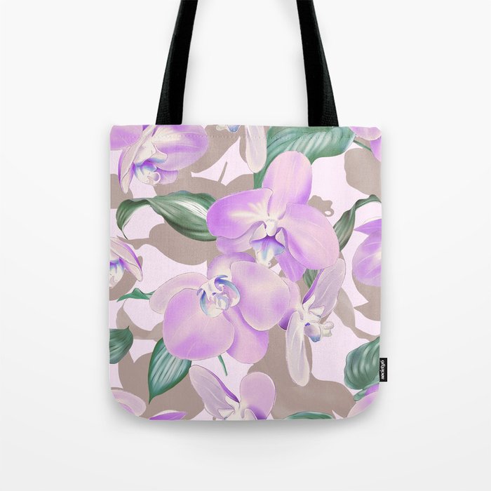 Lovely lilac exotic flowers L Tote Bag Gallery Image 1