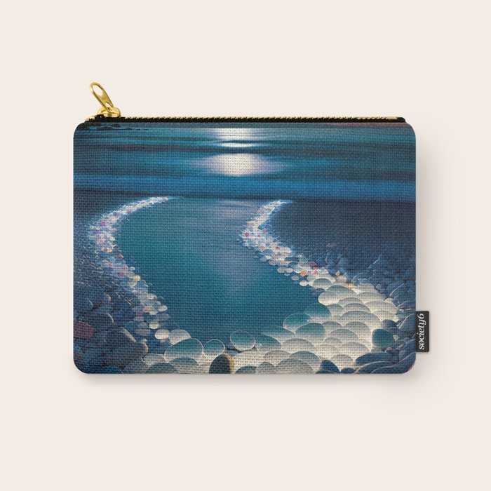 Ocean Moonlight Beach Prints Carry All Pouch Gallery Image 1