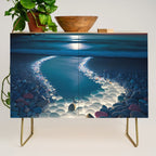 Ocean Moonlight Beach Prints Credenza Gallery Image 1