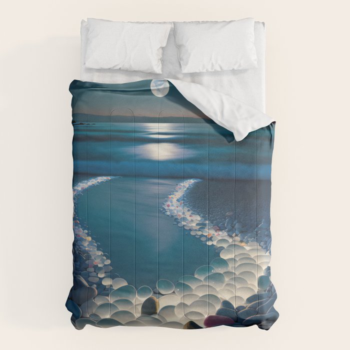 Ocean Moonlight Beach Prints Comforter Gallery Image 6